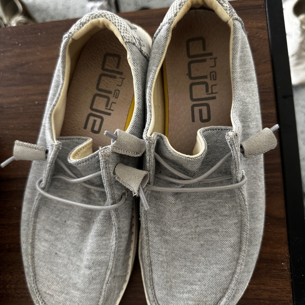 Hey Dude Light Gray Slip-On Shoes